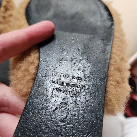 JENNI KAYNE Brown Shearling Slip On Mules - Picture 5 of 5